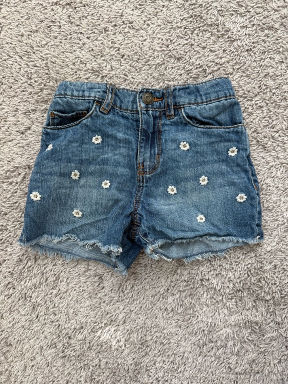 OshKosh B'gosh Denim Daisy Embroidered Shorts